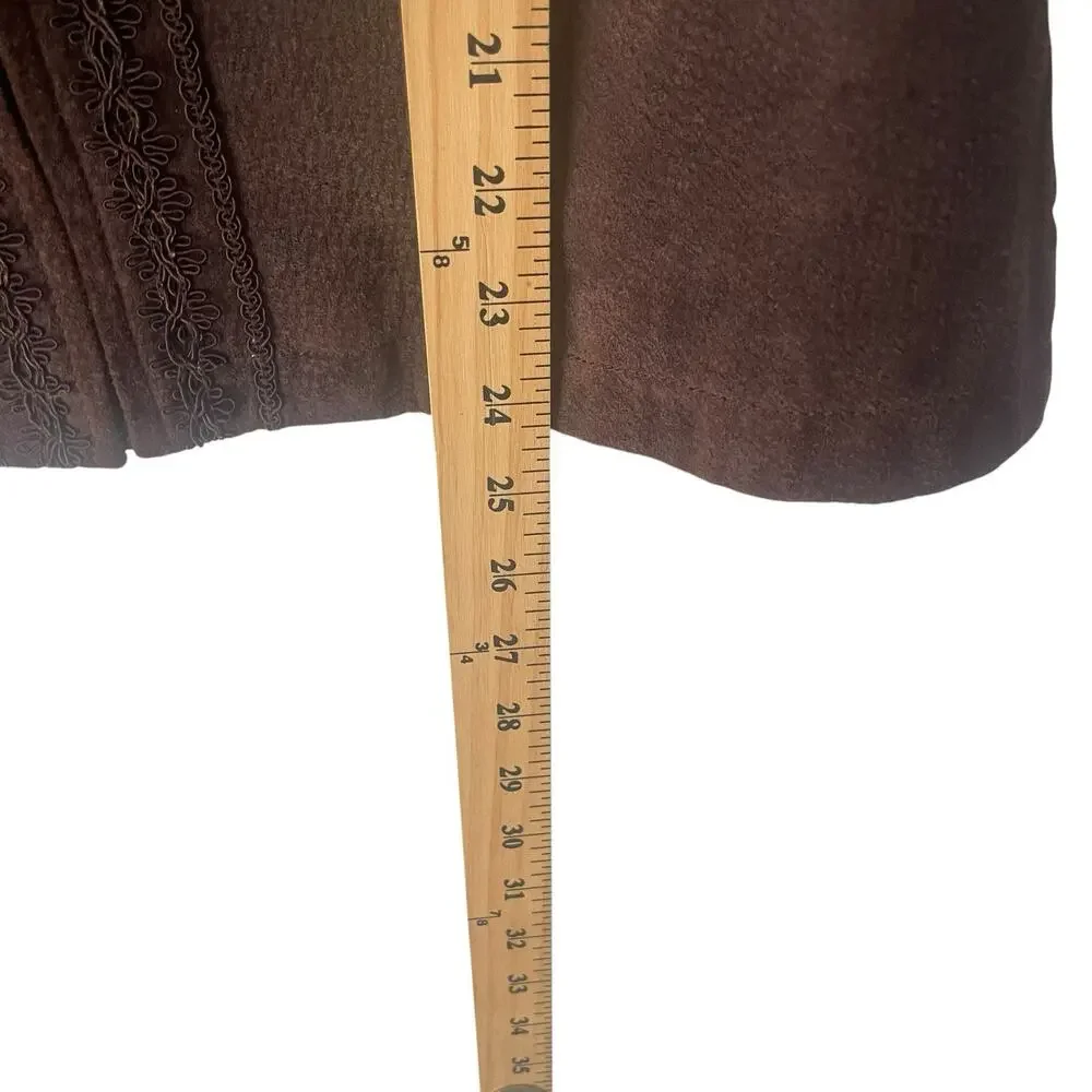 J.h. Collection Y2k Women's Large Brown Leather Western Boho‎ Vest